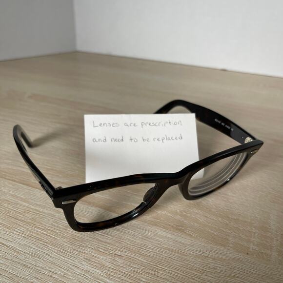 Ray-Ban RB2140 902 Wayfarer Sunglasses Tortoise Shell PARTS ONLY 50-22 Italy - Picture 1 of 11